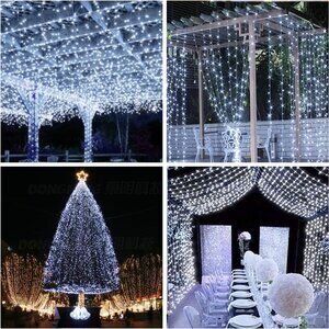 Long LED Remote WHITE Curtain Fairy Light USB String Lights | Party, Window